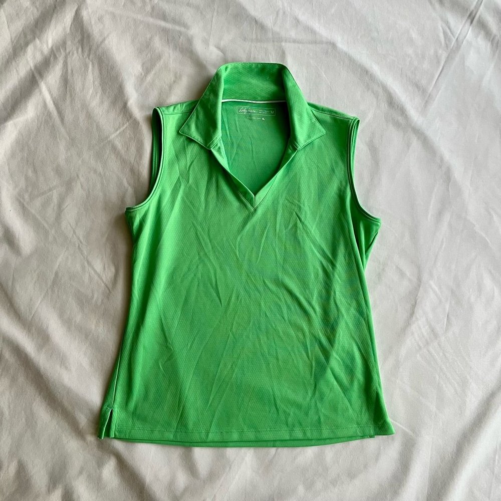 Lady Hagen Hydro-Dri‎ Sleeveless Stretch Golf Polo Shirt Green Medium
